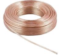 Câble haut-parleur - Transparent - 25 m - 2 x 1,5 mm² - Marquage positif/négatif