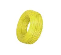 Câble haute température UL3135 de 2/5/10 m, section 30/28/26/24/22/20/18/16/14/12/10 AWG, isolation silicone, fil de cuivre étamé(Yellow,10 METERS_18AWG)