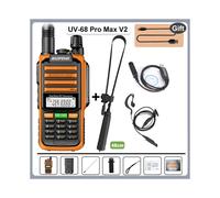 (Câble HD-48 orange) Talkie-walkie UV-68 Pro Max V2 10 W IP68 étanche 8 800 mAh longue portée 50 km