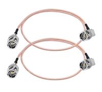 Câble HD-SDI BNC 75ohm BNC mâle à BNC mâle Câble d'extension d'extension à angle droit RG179 20 pouces (50cm) Prend en charge 4K 8K SDI Vidéo WIFI Antenne Pigtail Jumper Câble Coaxial 2 Pack