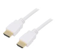 Cable HDCP 2.2 HDMI 1.4 male des deux cotes 3m blanc