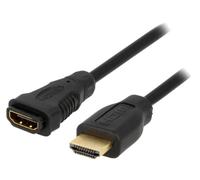 Cable HDMI 1.4 femelle HDMI prise male 5m - Noir