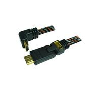 HEDEN Câble HDMI 1.4 plat tissé plaqué Or - 3m