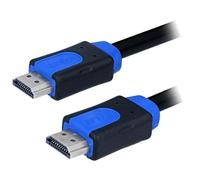 Cable HDMI 1.4 male des deux cotes 5m - Noir-Bleu