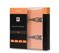 Câble HDMI 1.4 Mâle/Mâle 5 m - Fiches Or - High Speed HD