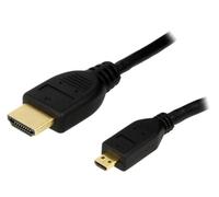 Cable HDMI 1.4 male micro HDMI prise male 1.5m - Noir