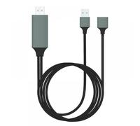 Câble HDMI 1080p avec adaptateur Lightning USB pour téléphone, duplication d'écran sur TV/projecteur/moniteur, compatible avec iPhone