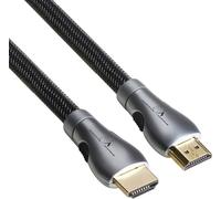 Câble HDMI 2.0 30AWG 4K 60Hz 4096 x 2160 Full HD Ultra HD 3D v2.0 avec Ethernet Contacts dorés 24K (3m de prise blindée métallique)