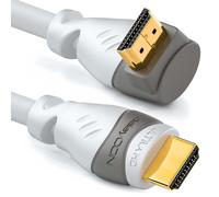 Câble HDMI 2.0 ARC 0,5M 50CM 4K 8K Full HD Angulaire Blanc À Angle Ethernet