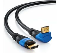 deleyCON 0,5m HDMI Câble à Angle 270° Degré - Compatible avec HDMI 2.0/1.4 - UHD 4K HDR 3D 1080p 2160p ARC - Haute Vitesse avec Ethernet - Noir