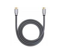 Câble hdmi 2.0 premium gold 2m nylon tressé 4k 60hz - gris