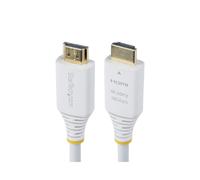 StarTech.com Câble HDMI Haut Débit Certifié Premium de 1,8m, 4K 60Hz/1440p 144Hz, 18Gbps, Cordon HDMI 2.0, Gaine TPE, Blanc