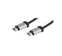 Câble HDMI 2.0 T'nB - 2m - Connecteurs Mâle Type A - Résolution 4K (4096 x 2160) - Modes vidéo 720p/1080p/2160p - Noir/Argent