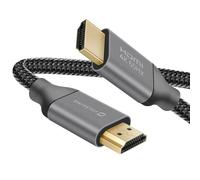 Câble HDMI 2.0 Ultra HD 4K 60Hz Nylon Tressé 2m Connecteurs Plaqués Or Noir