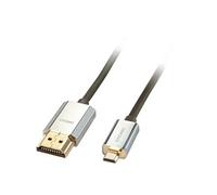 Câble hdmi 2.0 vers micro hdmi compatible 4k slim 3m cromo