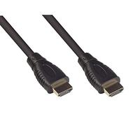 Câble HDMI 2.0b Haute Vitesse avec Ethernet - 4K UHD @ 60 Hz - 18 Gbit/s - Idéal pour Les Jeux et Les multimédia - Connecteurs plaqués Or - Triple Blindage - Noir - 0,5 m / 50 cm