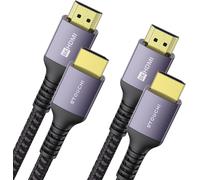 Câble Hdmi 2.1 0,5M, 8K Ultra Hd 48Gbps Haute Vitesse 8K60 4K120 144Hz Rtx 3080 Earc Hdr10 4:4:4 Hdcp 2.2&2.3 Dolby Compatible Avec Fire Tv/Roku Tv/Ps5/Xbox Series X/Samsung/Sony/Lg,2 Paquet[Z1794]