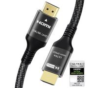 Câble HDMI 2.1 10K 8K 3M, Certifié 48Gbps Ultra Haut Débit HDMI Câble avec Ethernet 4K 240Hz 165Hz 144Hz 120Hz 8K 60Hz eARC HDCP2.3 HDR10+ PC Projecteur TV Moniteur Game Consoles