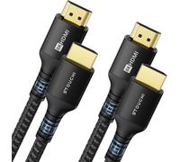 Câble Hdmi 2.1 2M, 8K Ultra Hd 48Gbps Haute Vitesse 8K60 4K120 144Hz Rtx 3080 Earc Hdr10 4:4:4 Hdcp 2.2&2.3 Dolby Compatible Avec Fire Tv/Roku Tv/Ps5/Xbox Series X/Lg,Noir,1 2 Paqu[HDM920563]