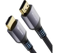 Câble HDMI 2.1 8K 0.5M, Ultra HD 48Gbps Haute Vitesse 8K60 4K120 144Hz RTX 3080 eARC HDR10 4:4:4 HDCP 2.2&2.3 Dolby Compatible avec Fire TV/Roku TV/PS5/Xbox Series X/Samsung/Sony/LG