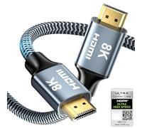 Câble HDMI 2.1 8K 1m, CABNEER 48Gbps Câble HDMI Haute Vitesse 8K@60Hz 4K@120Hz 2.2/2.3 Supporte 3D HDR Retour Audio Compatible avec HDTV Moniteur PC