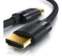 Câble HDMI 2.1 8k 4k 2m 2 mètres, 8 k @ 30Hz, @ 120Hz avec DSC, 4 k @144Hz, @240Hz avec DSC - UHD II, HDMI 2.0a, 2.0b, PS5, PS4, 3D, Haut débit Ethernet Dynamic HDR 10+ eARC Dolby Vision