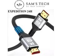 Câble HDMI 2.1 - 8K@60Hz • 4K@120Hz • UHD • HDR • eARC • 48Gb/s 1m