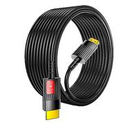 Câble HDMI 2.1 en fibre optique 8K 15 m, 48 Gbps Ultra Haute Vitesse Câble HDMI 2.1 8K @ 60Hz 4K @ 120Hz eARC HDCP 2.2&2.3 Dynamique HDR Dolby Atmos compatible avec Xbox, PS5/PS4, HDTV, ordinateur
