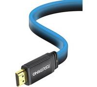 Câble HDMI 2.1 LED 8K Oniverse 2 m Bleu pour PC PS4 PS5 Nintendo Switch 2™ Nintendo Switch modèle OLED Nintendo Switch™ Xbox™ et Xbox One