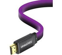 Câble HDMI 2.1 LED 8K 2 m Violet pour PC PS4 PS5 Nintendo Switch 2 Nintendo Switch modèle OLED Nintendo Switch Xbox et Xbox One