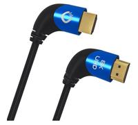 Oehlbach Câble HDMI D1C42541 1,50 m 8K UHD mâle–mâle HDMI-A coudé 90° gauche noir