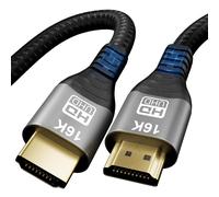 Câble HDMI 2.2 0.5m 96Gbps Ultra Rapide16K@60Hz, 8K@240Hz, 4K@480Hz for cable hdmi 2.1 eARC, HDR10+, Dynamic HDR, HDCP 2.3, Dolby Vision/Atmos Compatible Soundbar, Gaming PC, TV, Monitor