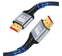 Câble HDMI 2M 2.1 10K 8K,câble HDMI ultra haute vitesse 48Gbit/s 10K 8K@60Hz 4K@120Hz 7680P,HDMI 2.1 prend en charge HDR10 eARC 3D HDCP 2.2et2.3,compatible avec PS5/4 X-Box HDTV lecteur/moniteur/PC