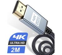 Câble Hdmi 4K Câble Hdmi 2.0 Haute Vitesse 18Gbps Câble Hdmi 2.0 En Nylon Tressé Prise En Charge De La 3D / Retour Audio/Lecteur Blu-Ray/Téléviseur/Moniteur Ultra Hd Ps3 / Ps4 (2M[GBP6273614]