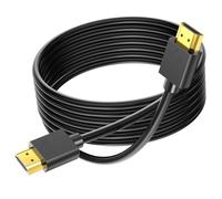 Câble HDMI 4K de 4,6 m, long cordon HDMI 2.0 de 4,5 m dans le mur avec 4K @ 60 Hz, 2K @ 165/144 Hz, HDCP 2.2, HDR, ARC et CL3 | Pour home cinéma, jeux, TV PS5, PS4, Xbox, projecteur, barre de son