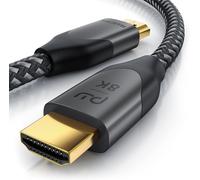 Câble HDMI 8K 2.1 0,5M, 8k 30Hz 120Hz DSC, 4k 144Hz 240Hz DSC, UHD II Haute vitesse 48Gbps, VRR HDR 10+ eARC Dolby Vision, Compatible avec PC HDTV 8K Monitor TV 8K 4K PS5 PS4 Pro Xbox