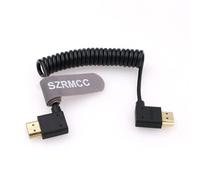 Câble HDMI 8k 2.1 HDMI Angle Gauche vers Angle Droit Enroulé Câble pour Z Cam E2 Portkeys BM5 Atomos Shinobi Ninjav V Monitor Sony Canon Camera