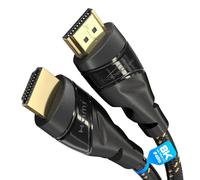 Câble HDMI 8K/4K-0,25m-8K@60Hz (cuivre supplémentaire pour Ultra HD rapide,gaine en nylon,4K@120Hz/8K@60Hz-HDMI 2.0,haute vitesse avec Ethernet,Blu-ray/PS5/Xbox/Switch,noir)