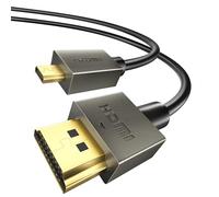 Câble HDMI 8K vers micro HDMI de 2 m, 8K @ 60 Hz, câble micro HDMI 4K vers HDMI HDR compatible avec appareil photo reflex numérique, Raspberry Pi, GoPro Hero vers TV, ordinateur portable, ordinateur