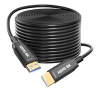 Câble HDMI à fibre optique 8K25M 48 Gbps Super haute vitesse AOC Câble fibre optique 2.1 Câble HDR eARC Dolby HDCP 2.2 & 2.3 Compatible avec PS5 Xbox Série X PC TV HD/projecteur/home cinéma/boîtier TV