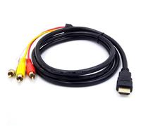 Câble HDMI à RCA - STRAßE GAME - 1,5 m - Transmission unidirectionnelle - Connecteur HDMI mâle - 3 RCA mâle