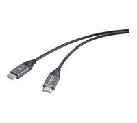 Câble de raccordement SpeaKa Professional HDMI / fibre optique Fiche mâle HDMI-A, Fiche mâle HDMI-A 20 m noir SP-12842664 8K UHD