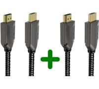 Câble HDMI ADEQWAT x2 HDMI 2.1 droit noir 1M5