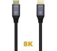 câble hdmi aisens a150-0428/ hdmi mâle - hdmi mâle/ 2m/ gris noir