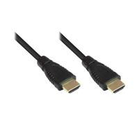 Alcasa 4514-015 : Câble HDMI 1.5m, Connecteurs HDMI Type A (Standard) Mâle-Mâle, Contacts plaqués Or, Couleur Noir.