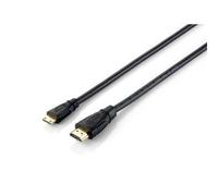 Câble HDMI avec Ethernet - EQUIP - 1m - HDMI type A mâle - HDMI mini type C mâle - Plaqué or