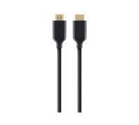 Câble HDMI Belkin F3Y021BT2M 2m, HDMI Type A, Connecteurs Plaqué Or, 4K Cinema, Ethernet, ARC, 10.2 Gbit/s, 120Hz, Compatible 3D, Noir