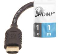 cable HDMI court, 1m - 4k, ARC, Ultra HD, Ethernet, high Speed - noir, pour TV, Macbook, PC, PS5 100cm