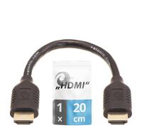 cable HDMI court,20cm-4k,ARC,Ultra HD,Ethernet,high Speed-noir,pour TV,Macbook,PC,PS5 0,2m