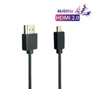 Câble HDMI de 3mm de diamètre extérieur de 0.3M/0.6M/1M, compatible Type A vers Type D 2k x 4k hd @ 60hz, pour HDTV et Micro HDMI
